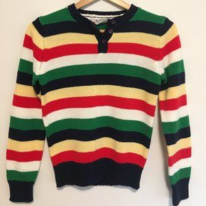 Vintage 60s-70s Striped Henley Sweater